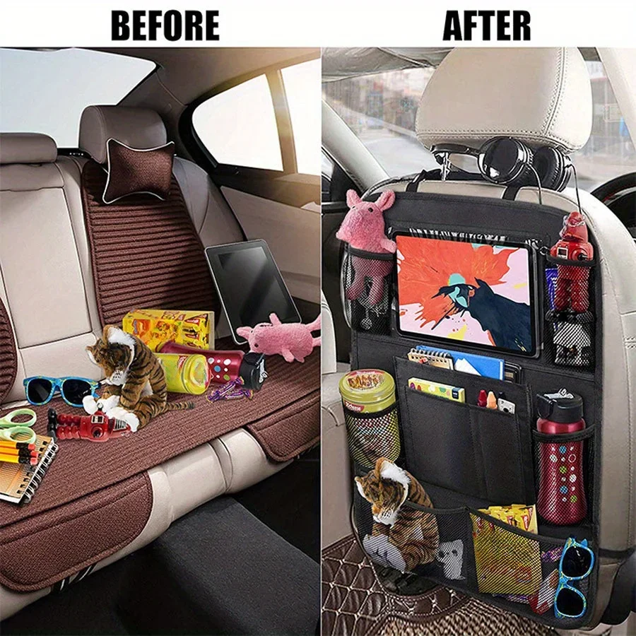 Organizador para asiento trasero de coche con bolsillos de tela - imagen 4