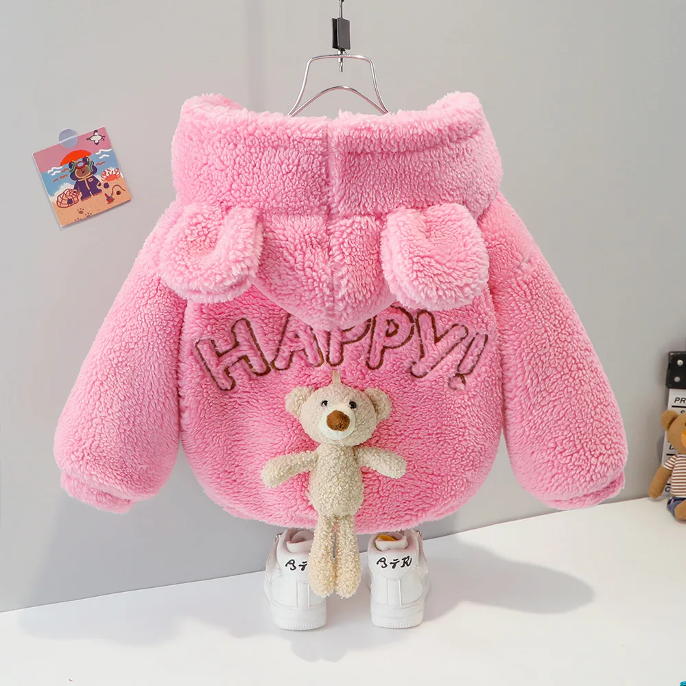 Abrigo de invierno con capucha de lana para bebé unisex - imagen 5