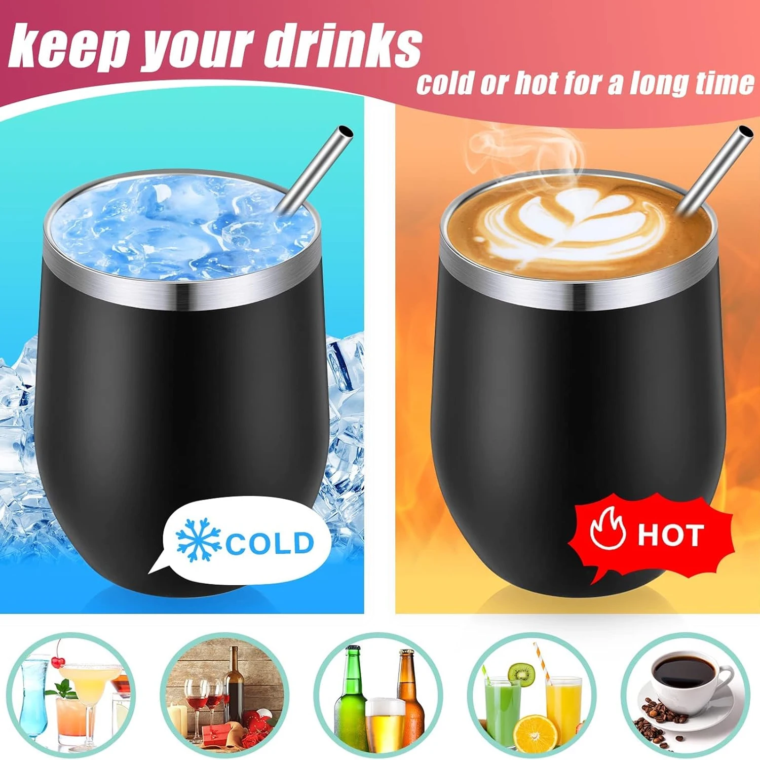 Presentación del set de vasos como regalo