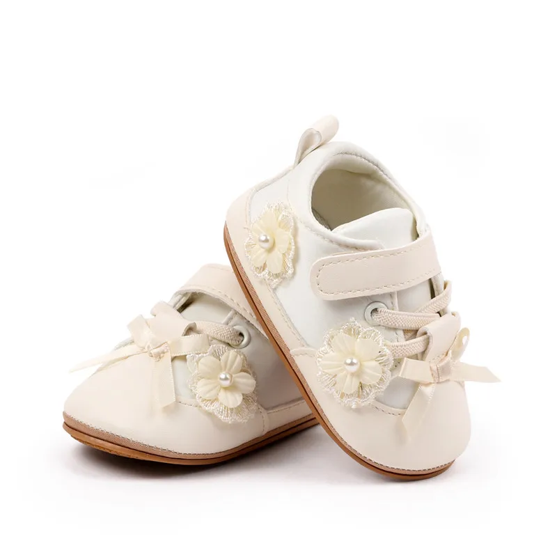 Zapatos bebé de cuero con flores entretiempo suela blanda transpirable - imagen 2