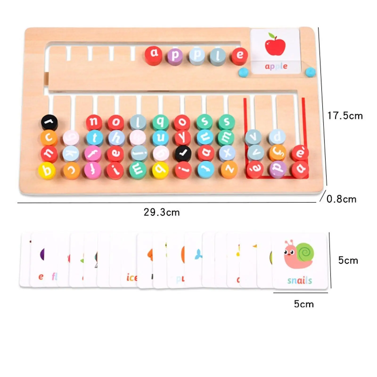 Juego de letras Montessori de madera para niños en guardería - imagen 5