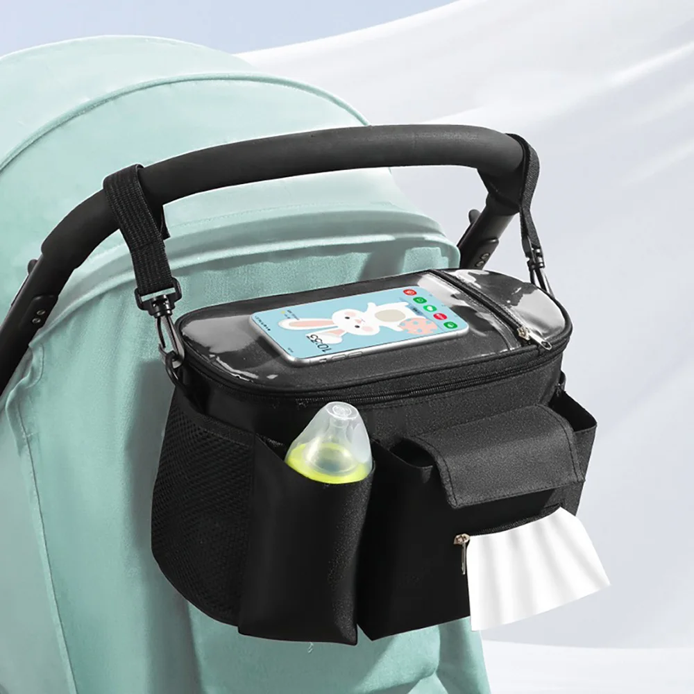 Bolsa de pañales para cochecito con espejo transparente - imagen 2