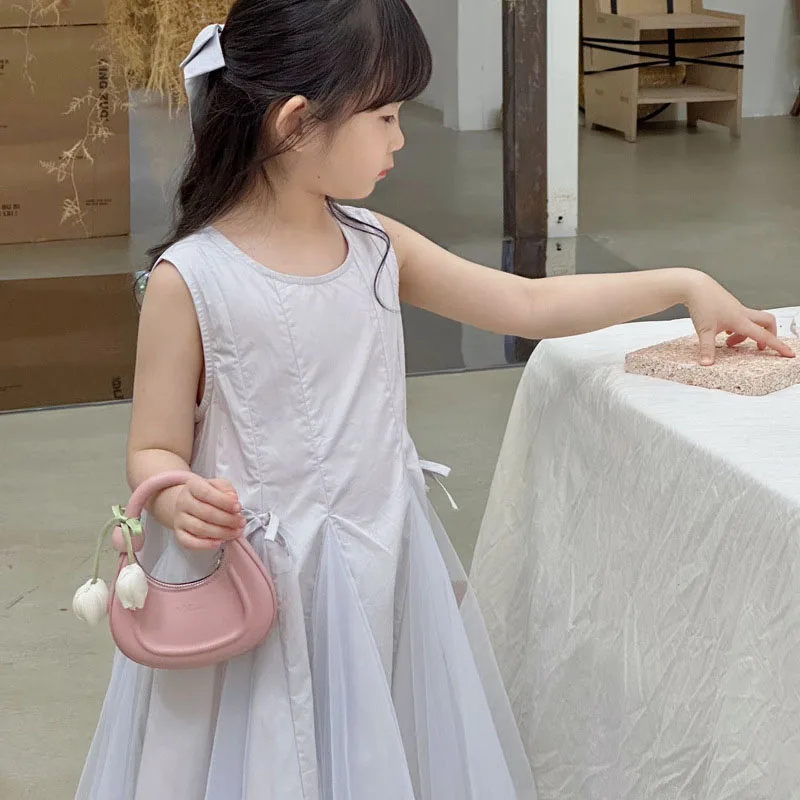 Bolso infantil mini minimalista de hombro con tulipán - imagen 2