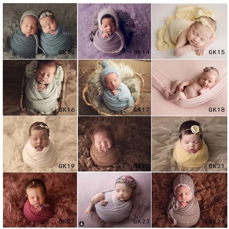 Manta envolvente con gorro para fotos de bebé recién nacido - imagen 3