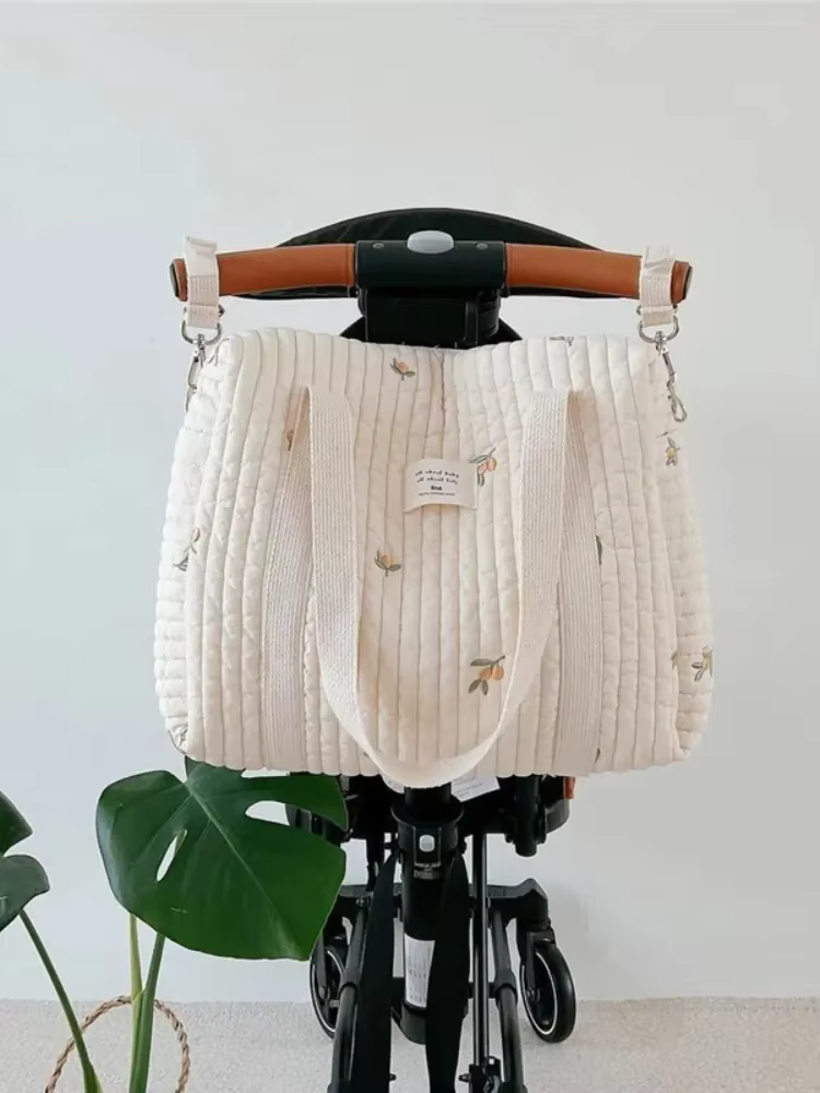 Bolsa de pañales acolchada con cambiador – Cochecito - imagen 4
