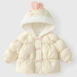 Abrigo invierno niña forro polar capucha estilo princesa