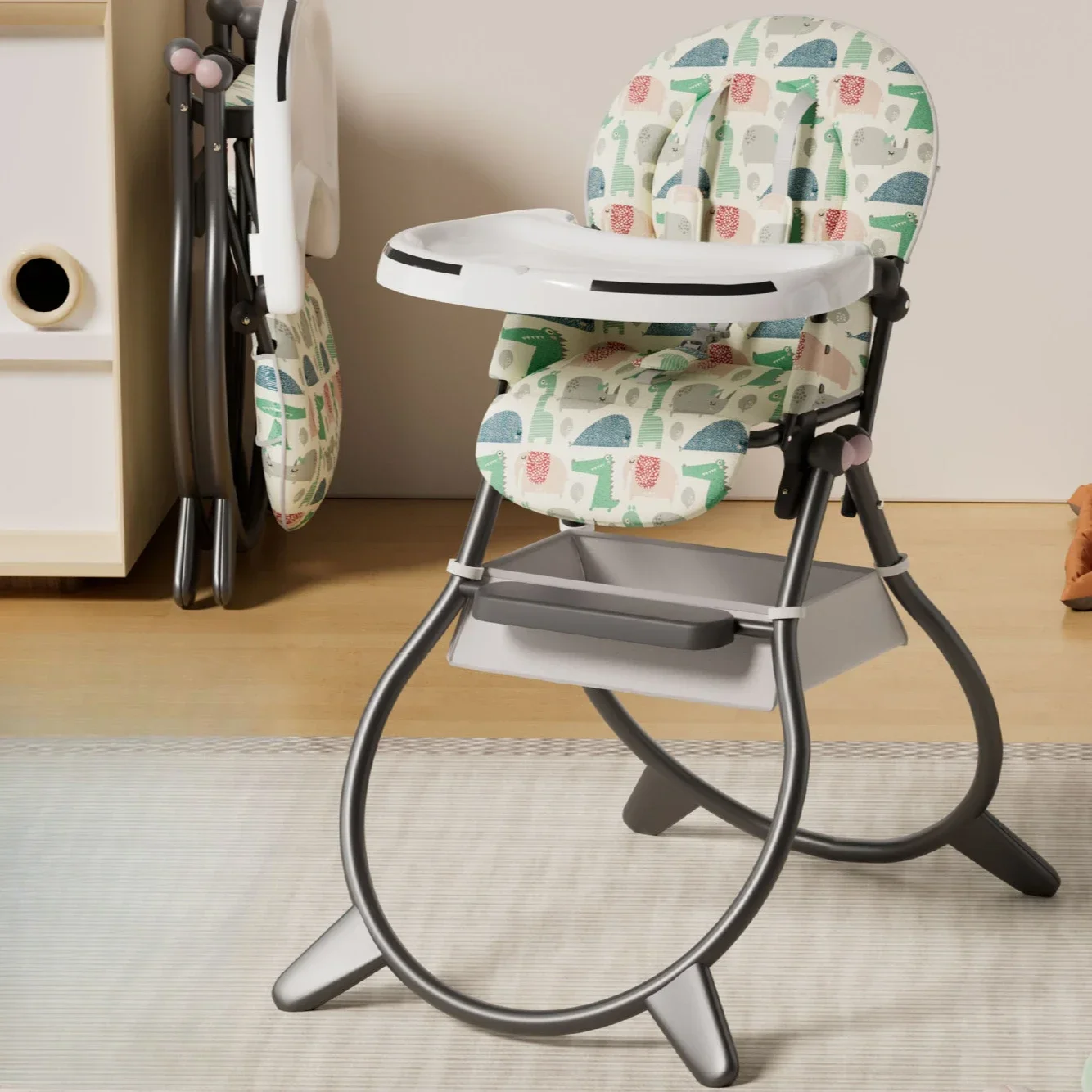 Trona portátil para bebé – Plegable y ligera de viaje - imagen 2