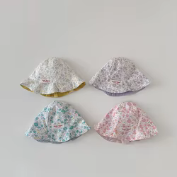 Gorro reversible con protección solar para bebé – Estampado floral