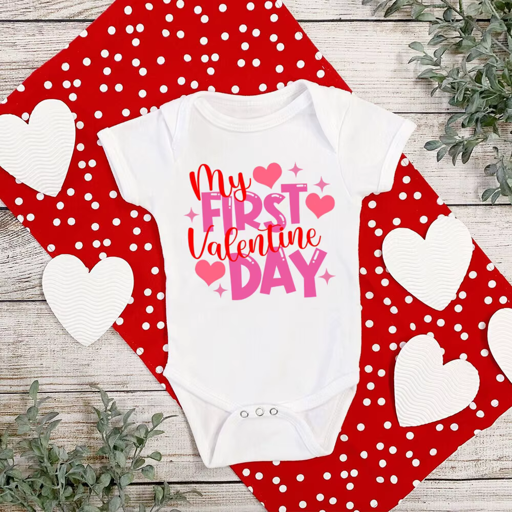Body estampado San Valentín – Manga corta recién nacido - imagen 4