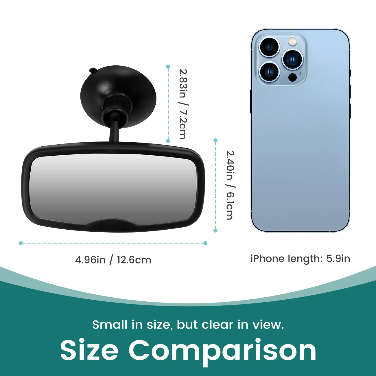 Espejo retrovisor para bebé irrompible 360° de ángulo amplio - imagen 5
