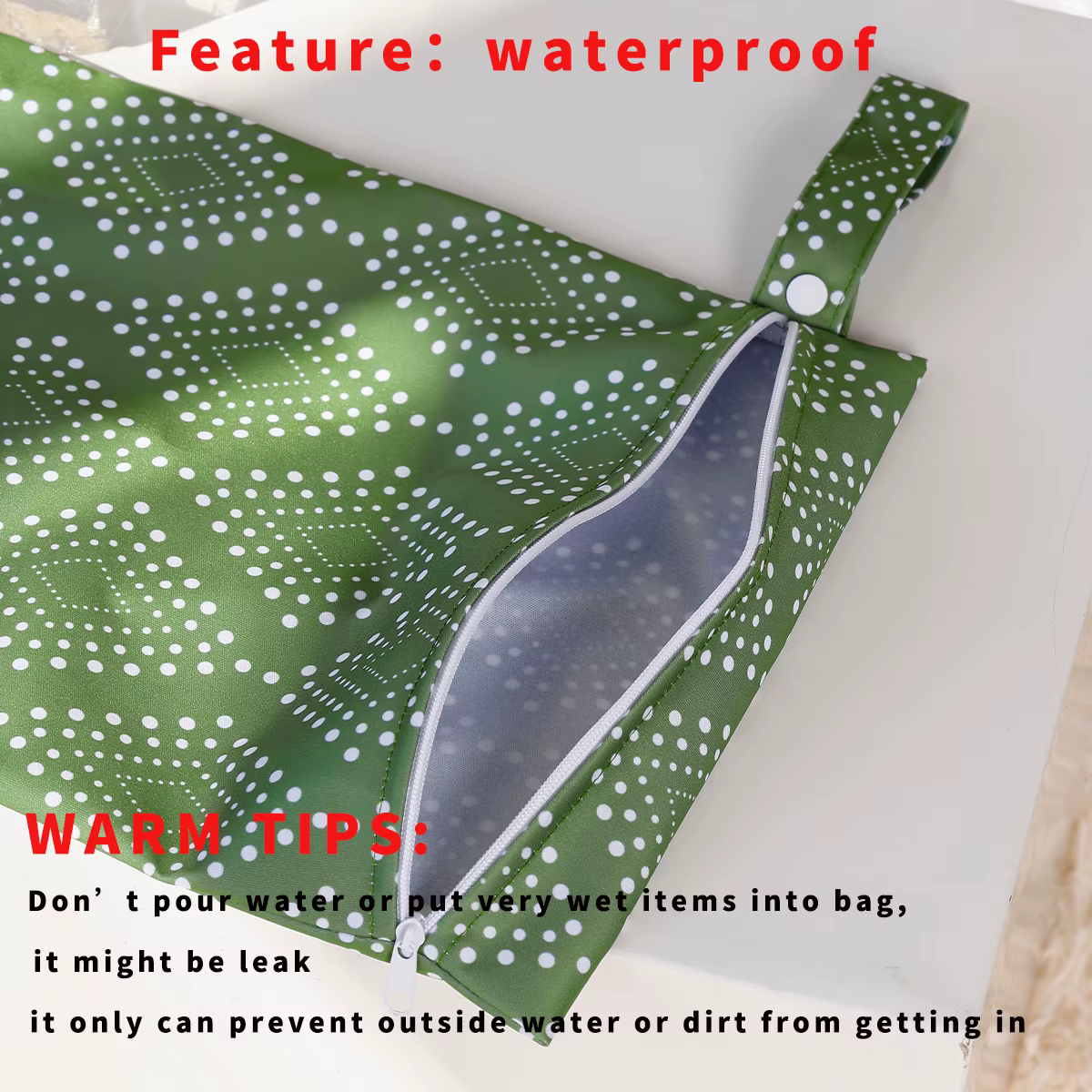 Bolsa impermeable reutilizable Elinfant para pañales seco y húmedo - imagen 5
