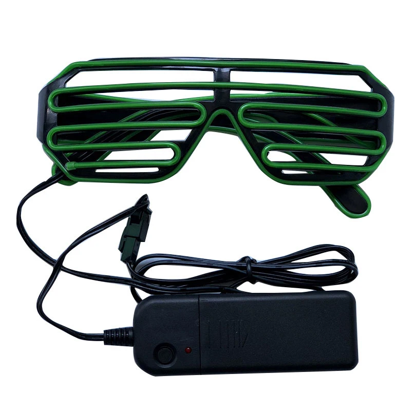 Gafas de carnaval con luces estilo DJ y brillo para fiesta nocturna - imagen 5