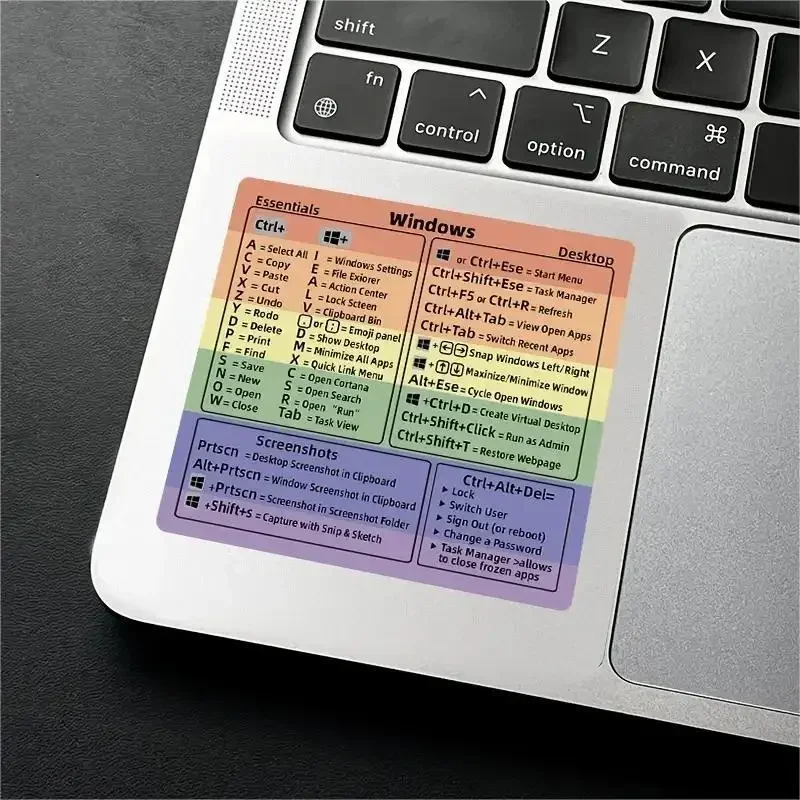 Pegatinas de atajos para teclado portátil – Guía impermeable - imagen 3