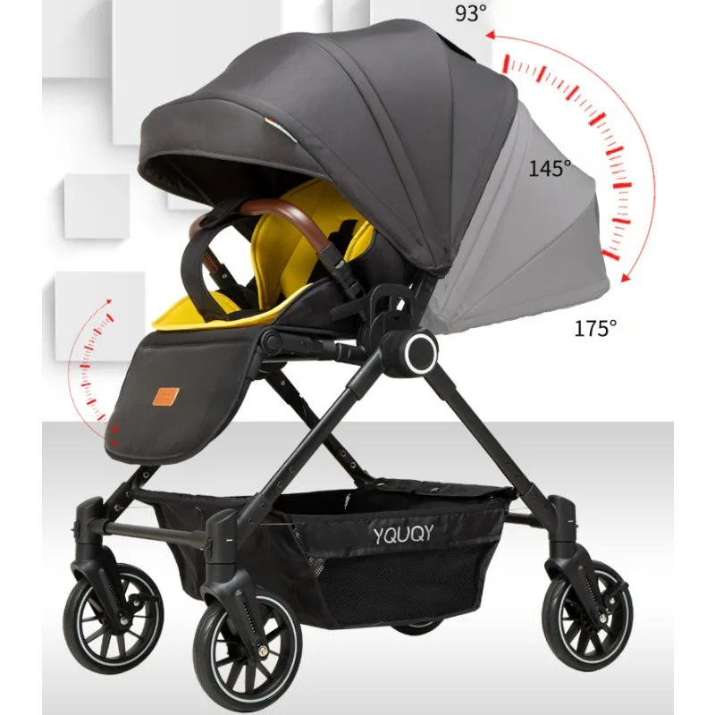 Cochecito para gemelos ultraligero, plegable y reclinable de lujo - imagen 2