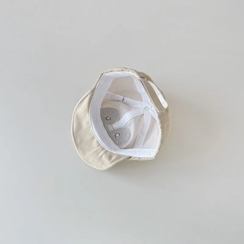 Gorra de bebé estilo coreano con oso animado y protección solar