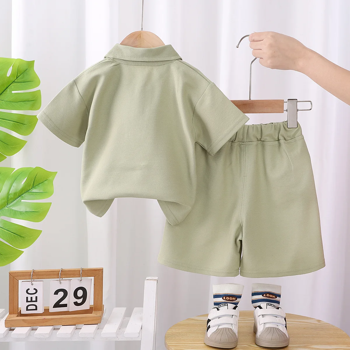 Conjunto de verano para bebé niño con camiseta de algodón y shorts