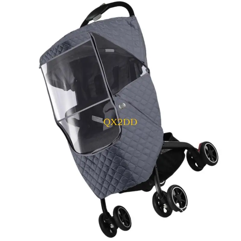 QX2D Winte funda para cochecito universal transpirable lluvia y viento - imagen 2