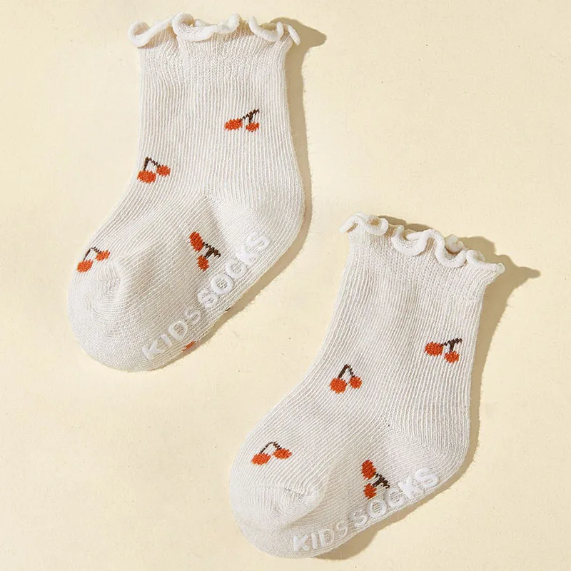 Calcetines antideslizantes con flores para niños - imagen 2