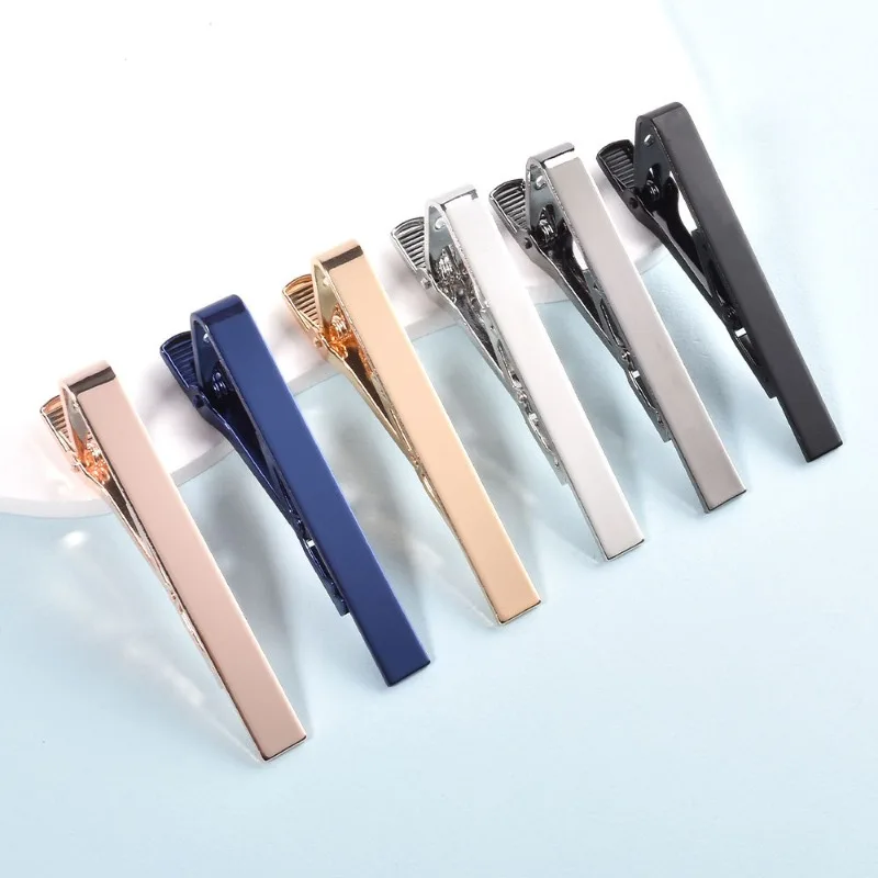 Clip de corbata latón minimalista para hombre – Regalo elegante boda