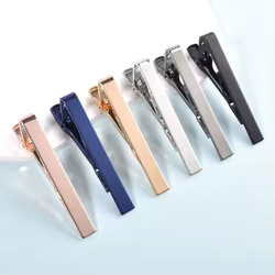 Clip de corbata latón minimalista para hombre – Regalo elegante boda
