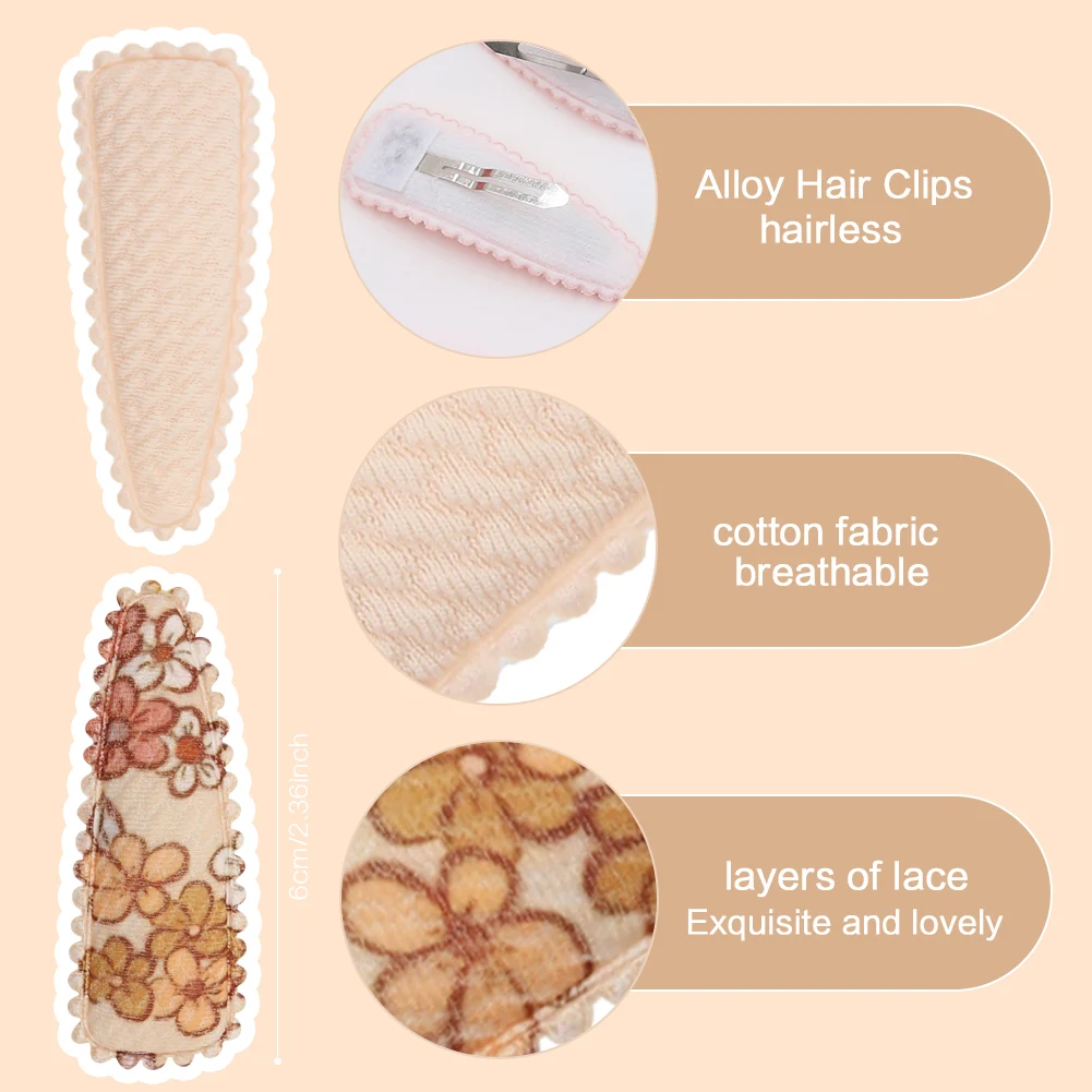 Pinzas tipo bala con lazo floral para niña – pack de 10 piezas - imagen 2