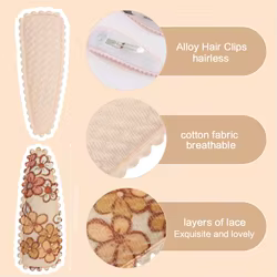 Pinzas tipo bala con lazo floral para niña – pack de 10 piezas