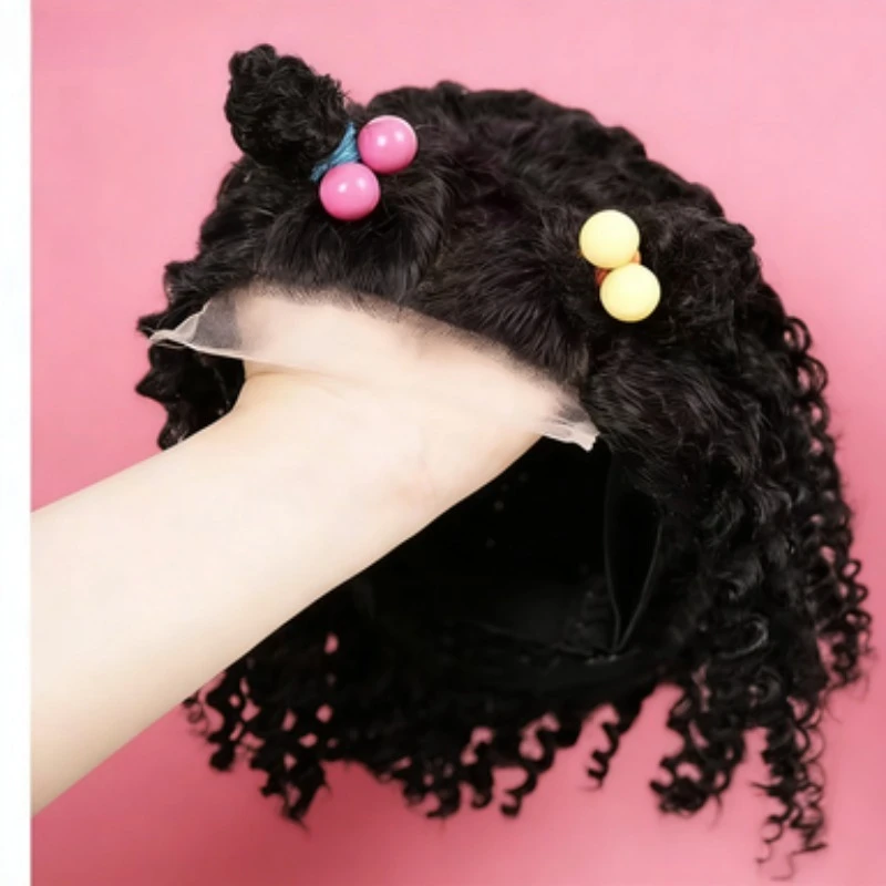 Peluca infantil de pelo natural con encaje frontal – para niños - imagen 3