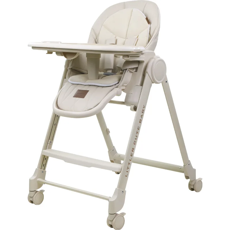 Silla de comedor plegable para bebé antimanchas impermeable PU - imagen 5