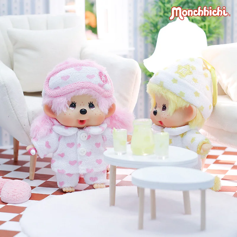 Llavero Monchhichi de vinilo estilo pijama, regalo infantil - imagen 4
