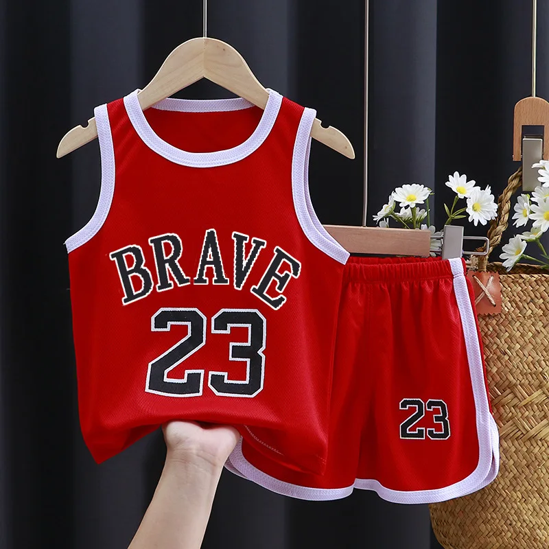 Conjunto deportivo de secado rápido sin mangas para bebés de verano - imagen 2