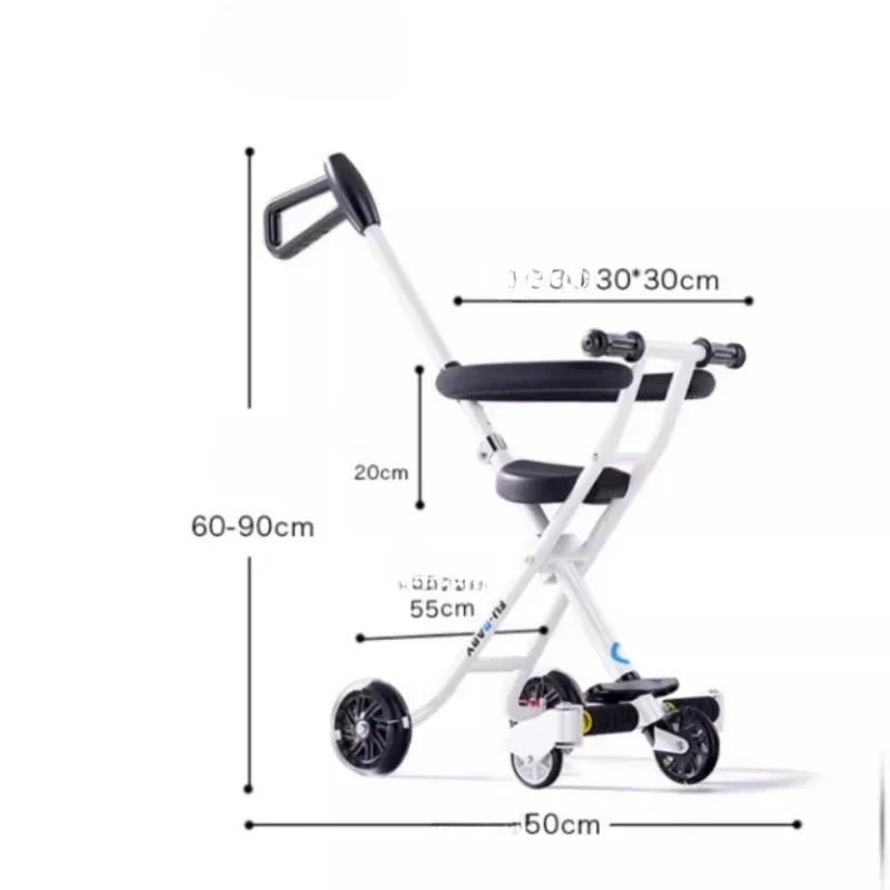 Carrito plegable ligero con asiento reclinable y manillar ajustable - imagen 5