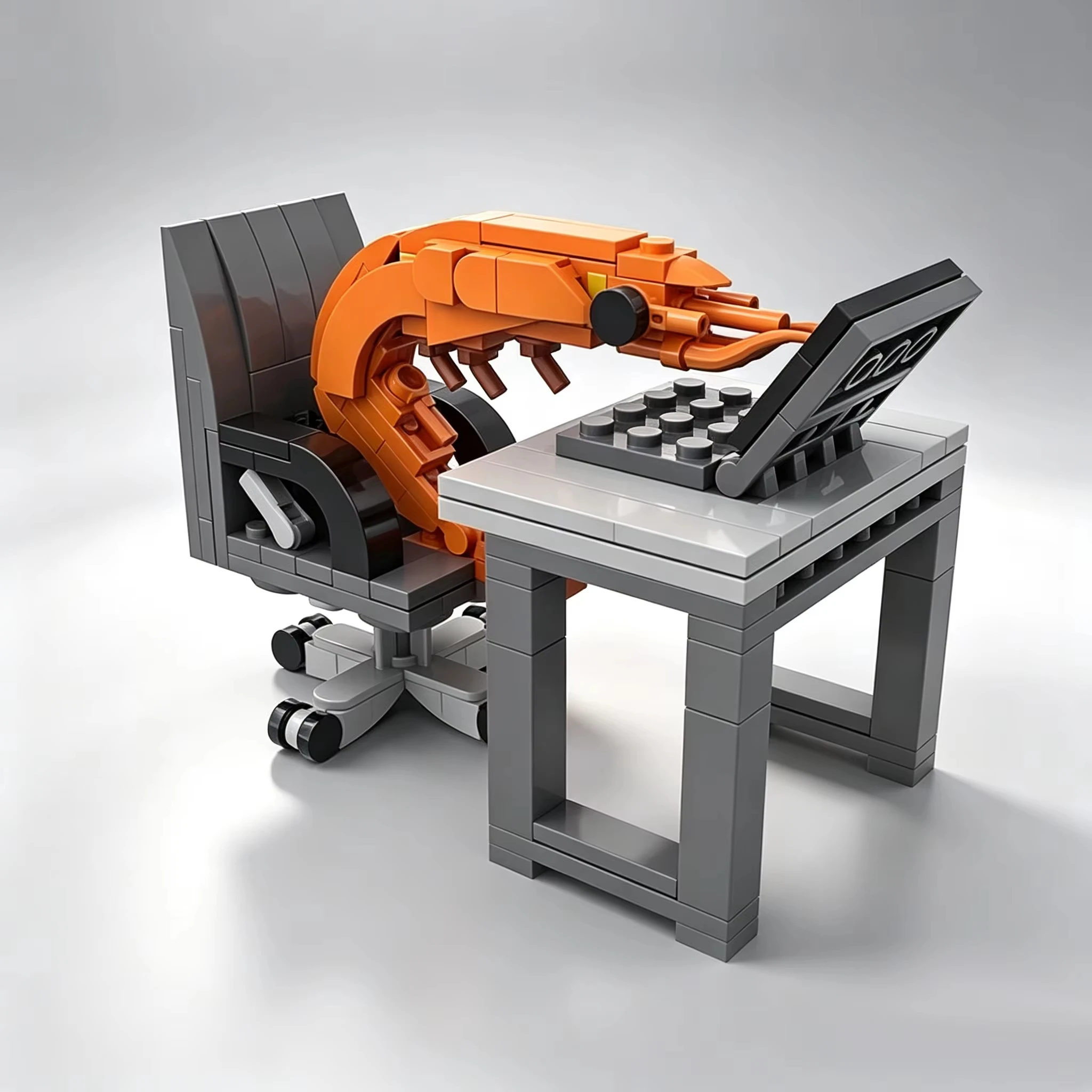 Bloques de construcción creativos con temática de camarones para niños - imagen 2