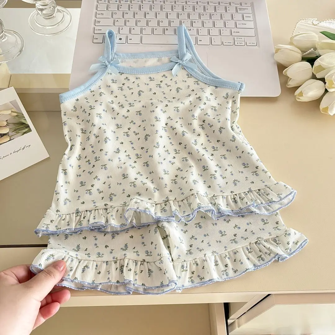 Conjunto de verano Somenie para niña vestido floral y pantalón corto - imagen 5