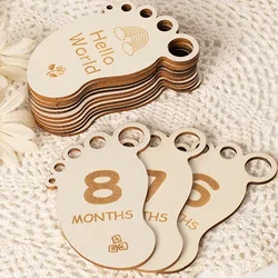 Tablero de madera con huella de nacimiento para fotografía bebé