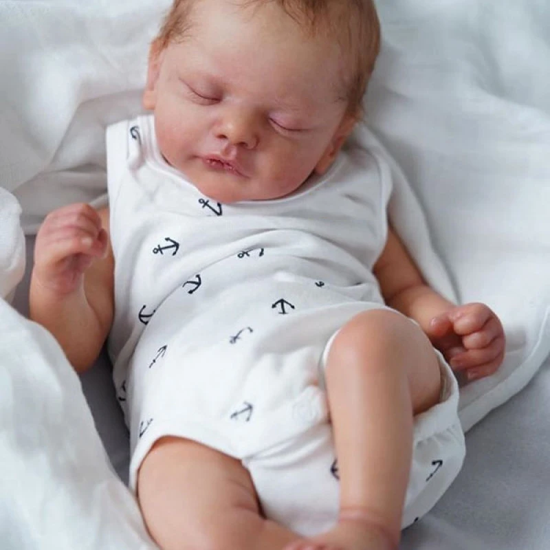 Bebé Reborn Sam realista 48 cm piel 3D con venas visibles - imagen 4