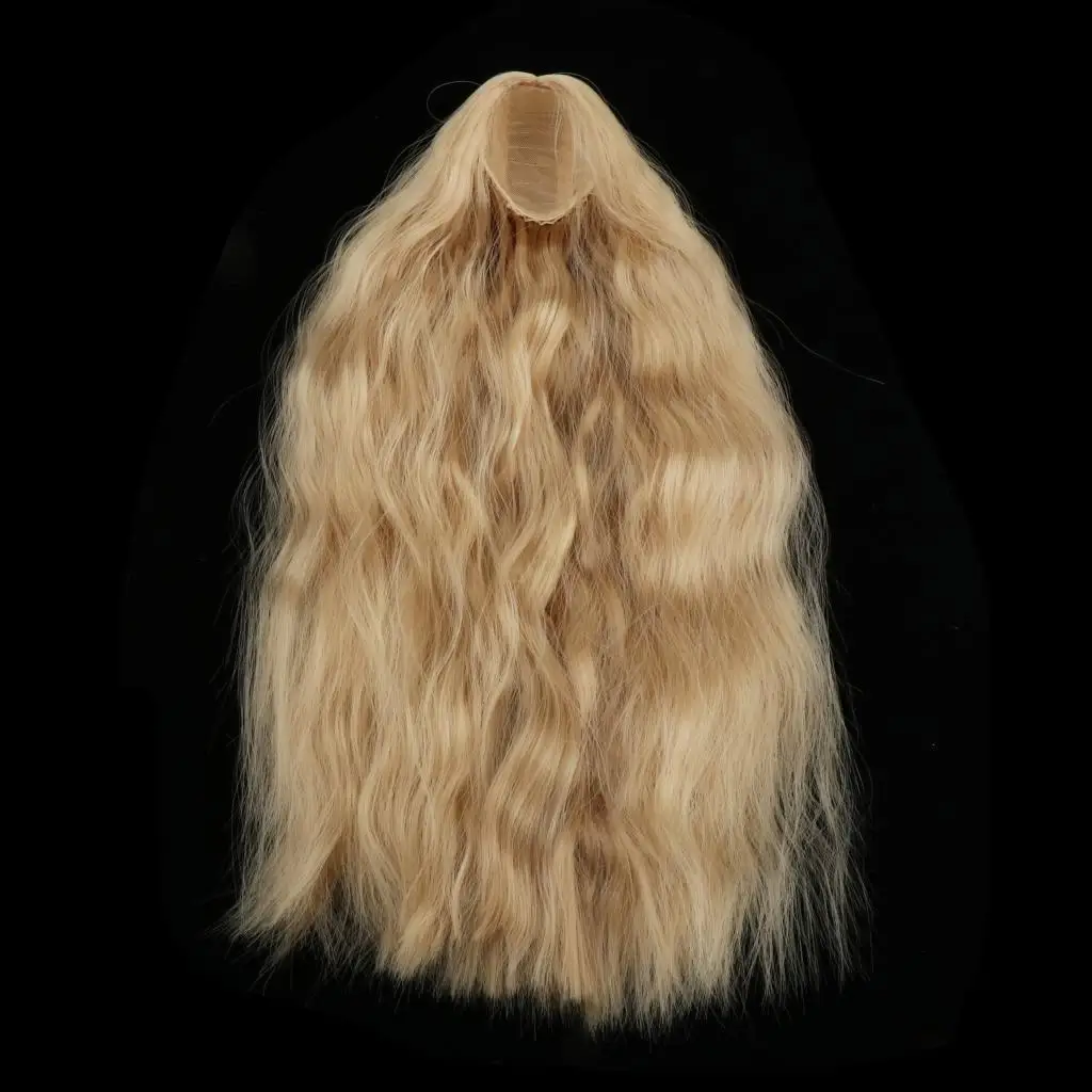 Peluca para muñecas BJD de pelo rizado largo de fibra térmica - imagen 3