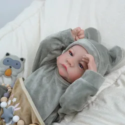 MRB Muñeca Reborn Levi Awake ojos azules piel recién nacido niña