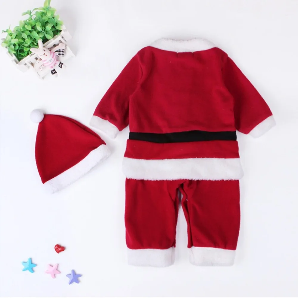 Disfraz de Papá Noel rojo para niña – Traje de Navidad de invierno - imagen 2