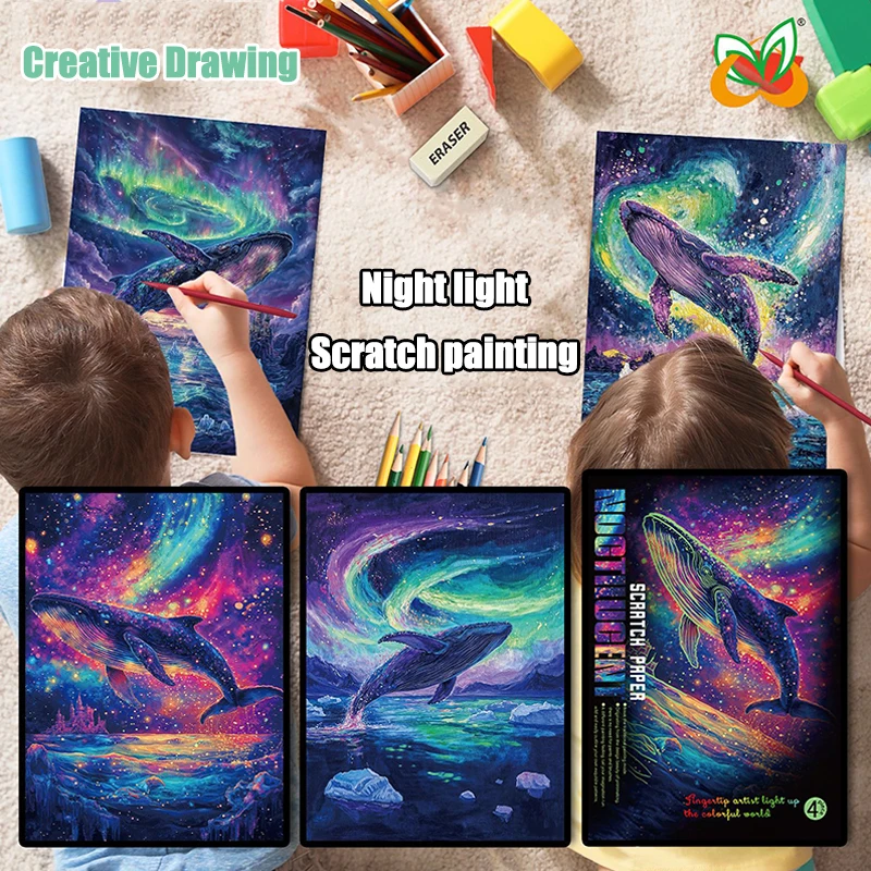 Kit de 4 pinturas luminosas para dibujar - Juguete educativo regalo - imagen 2