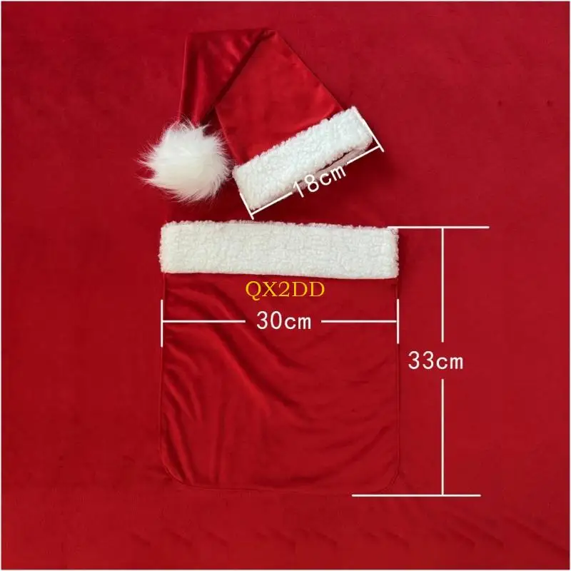 Gorro Papá Noel y set fotográfico navideño para bebé - imagen 2