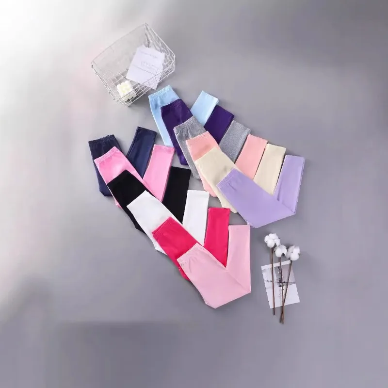 Leggings de algodón hasta el tobillo para niña multicolor - imagen 3