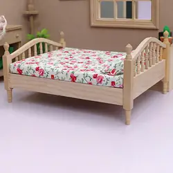 Cama doble mini para casa de muñecas: decoración infantil