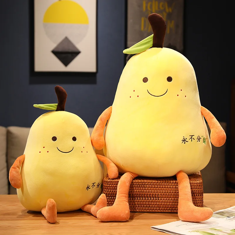 Peluche de pera suave con relleno de fruta para regalo