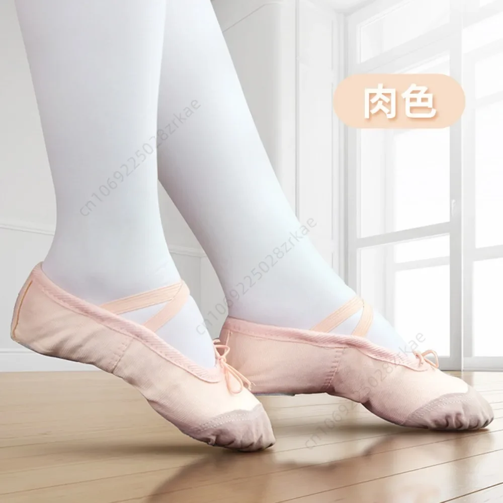 Zapatos de ballet en lona con suela dividida para niñas y niños - imagen 2