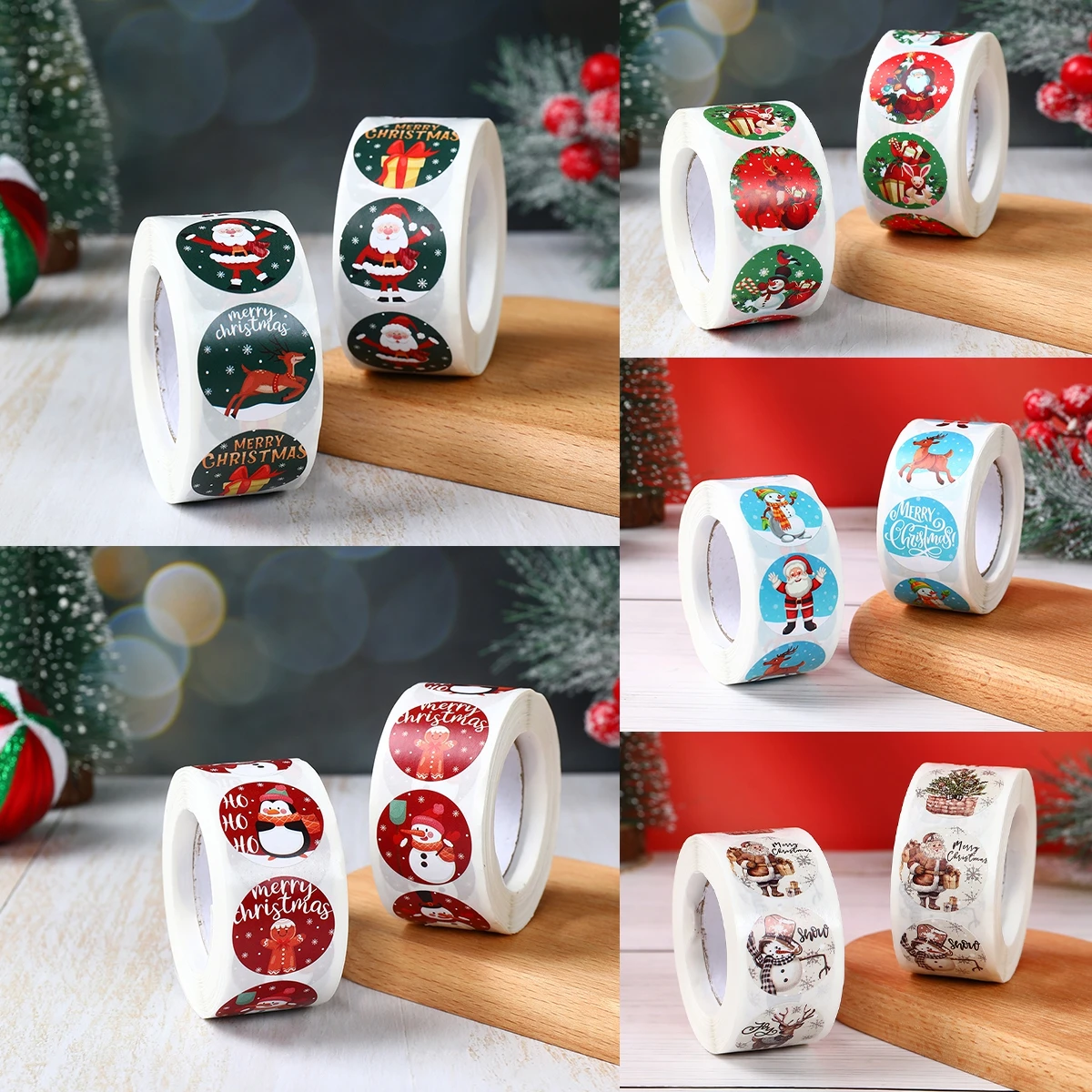 Pegatinas navideñas infantiles adhesivas – Decoración festiva para casa - imagen 5