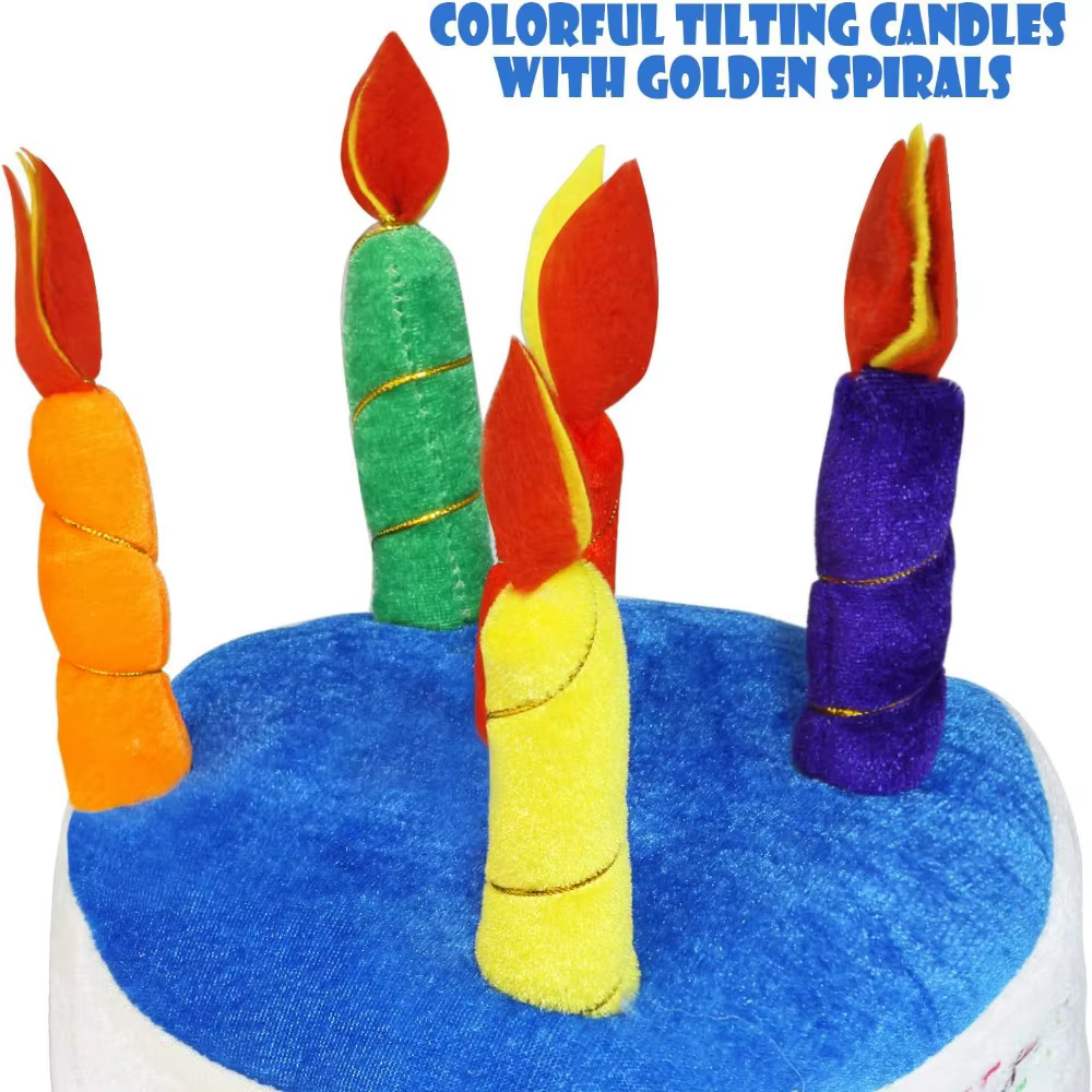 Juego gorro y gafas en felpa para fiestas de cumpleaños - imagen 3