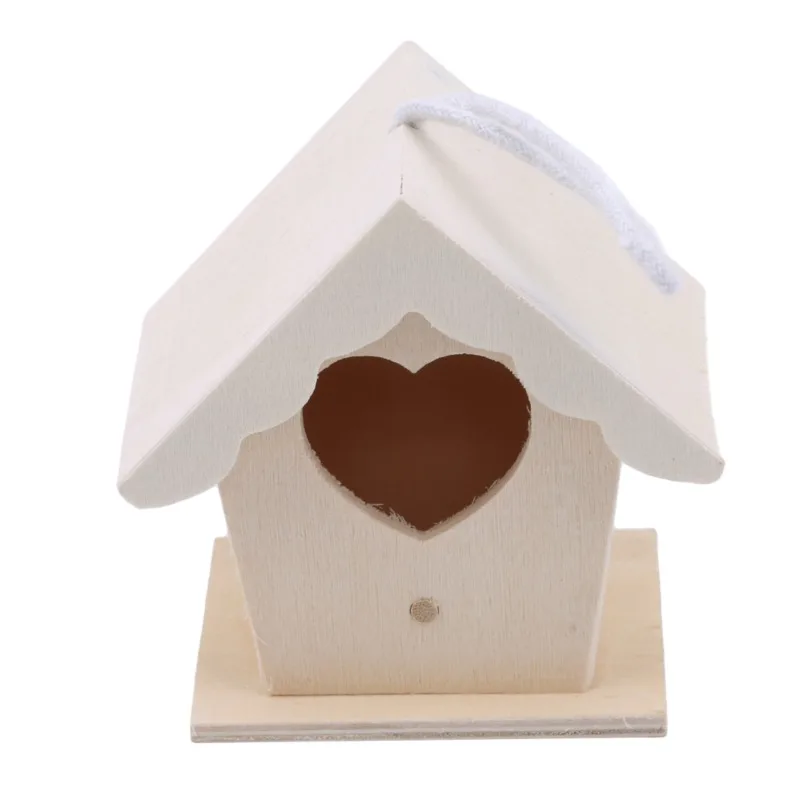 Jaula de madera mini para pájaros exterior – Colgante jardín - imagen 2