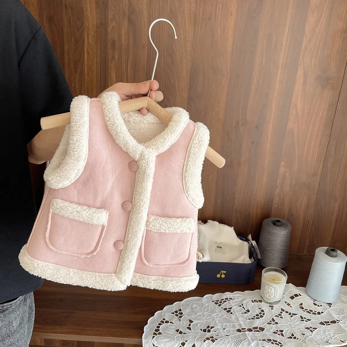 Chaleco de felpa para niña - visual 4
