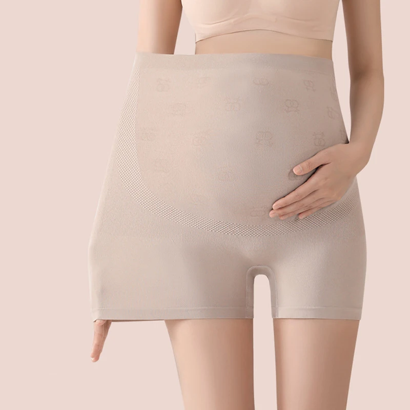 Pantalones cortos de embarazo sin costuras de cintura alta cómodo - imagen 4
