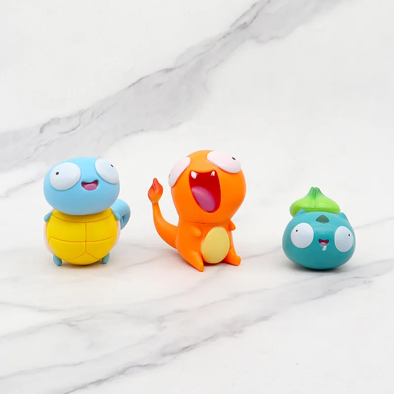 Figura de acción Pokémon estilo kawaii ojos grandes Pikachu